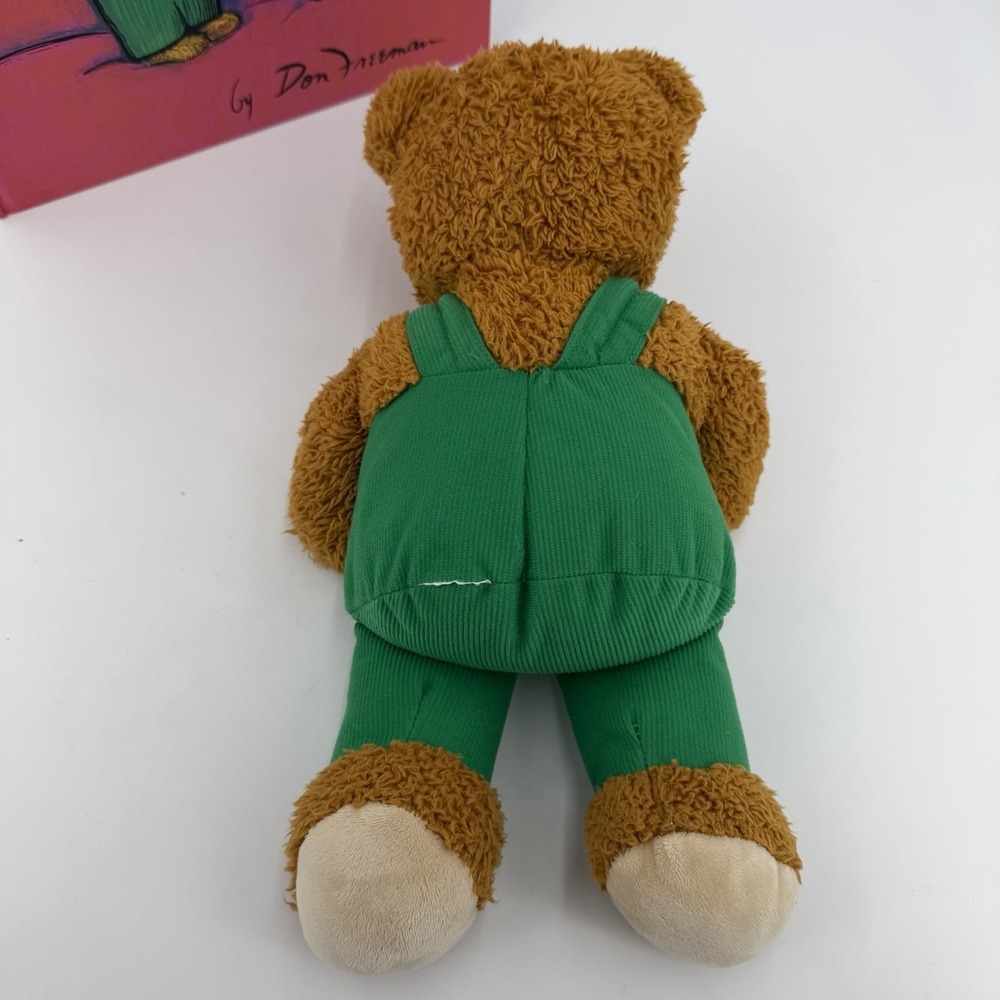 KOHLS CARES CORDUROY Bear in Green Overalls 12 Inch Plush With Book Stuffed Toy - Picture 2 of 3